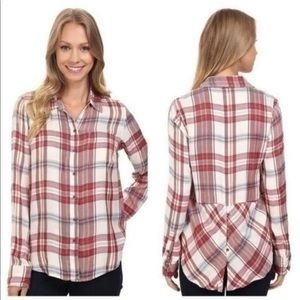 Lucky Brand Bungalow Plaid Button Down, NWT